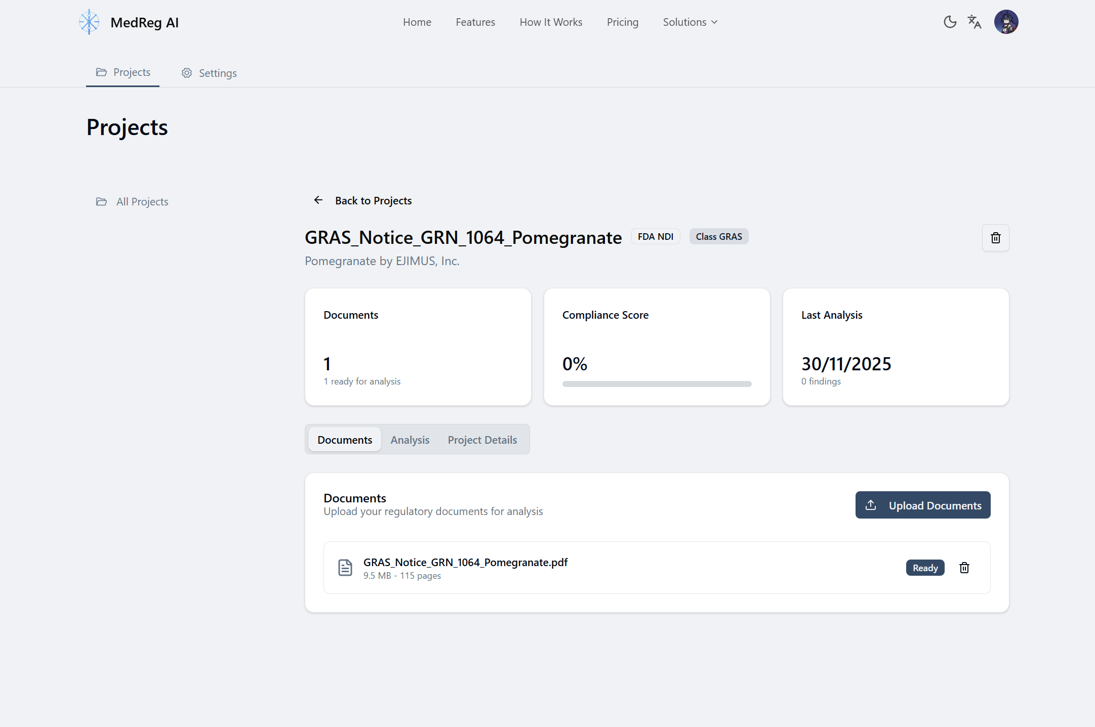 MedReg AI Screenshot